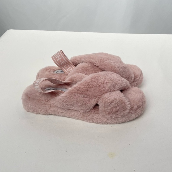 BCBGENERATION Soffi Faux Fur Slingback Slipper in Pink Size‎ 8 - Picture 6 of 8